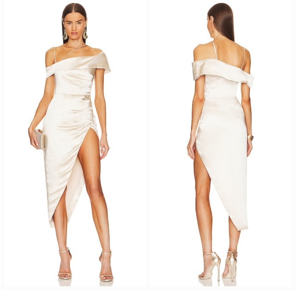 NEW NBD Marcella Midi Dress in Ivory